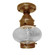Cageless One Light Flush Mount in Antique Brass (196|2024-AB-MED-CSG)