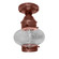 Cageless One Light Flush Mount in Antique Copper (196|2024-AC-MED-CSG)