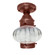 Cageless One Light Flush Mount in Antique Copper (196|2024-AC-MED-OPT)