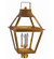 Uxbridge Three Light Post Mount in Antique Brass (196|2253-AB-LT3-CLR)