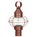 Onion One Light Post Mount in Antique Copper (196|2523-AC-MED-CLR)