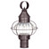 Onion One Light Post Mount in Dark Brass (196|2533-DB-MED-OPT)