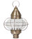 Onion Three Light Post Mount in Antique Brass (196|2573-AB-LT3-CLR)