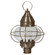 Onion Three Light Post Mount in Dark Antique Brass (196|2573-DAB-LT3-CSG)