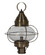 Onion One Light Post Mount in Dark Antique Brass (196|2573-DAB-MED-CLR)