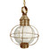 Round One Light Hanging Lantern in Antique Brass (196|2842-AB-MED-CLR)