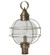 Round One Light Post Mount in Antique Brass (196|2853-AB-MED-CSG)