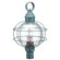 Round Three Light Post Mount in Verdi Gris (196|2853-VG-LT3-CLR)