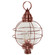 Round Three Light Post Mount in Antique Copper (196|2863-AC-LT3-CLR)