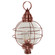 Round Three Light Post Mount in Antique Copper (196|2863-AC-LT3-CSG)