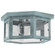 Flush One Light Flush Mount in Verdi Gris (196|4504-VG-MED-CLR)