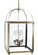 Foyer Four Light Hanging Lantern in Dark Antique Brass (196|6832-DAB-LT4-CLR)