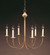 Chandelier Six Light Hanging Lantern in Antique Brass (196|906-AB-LT6)