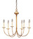 Chandelier Six Light Hanging Lantern in Antique Brass (196|906-AB-LT6)
