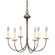Chandelier Six Light Hanging Lantern in Dark Antique Brass (196|906-DAB-LT6)