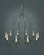 Chandelier Ten Light Hanging Lantern in Dark Brass (196|939-DB-LT10)