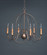 Chandelier Six Light Hanging Lantern in Dark Antique Brass (196|940-DAB-LT6)