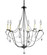 Chandelier Six Light Hanging Lantern in Dark Brass (196|959-DB-LT6-CRY)