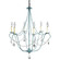 Chandelier Six Light Hanging Lantern in Verdi Gris (196|959-VG-LT6-CRY)