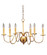 Chandelier Six Light Hanging Lantern in Antique Brass (196|969-AB-LT6)