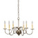 Chandelier Six Light Hanging Lantern in Dark Antique Brass (196|969-DAB-LT6)