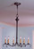 Chandelier Six Light Hanging Lantern in Dark Brass (196|983-DB-LT6)