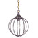 Orb One Light Hanging Lantern in Dark Brass (196|CH902-DB-MED)