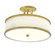 Prism Three Light Semi Flush Mount in Satin Brass (185|5666-SB-WG)