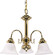 Ballerina Three Light Chandelier in Polished Brass (72|60-186)