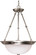 Alabaster Glass Brushed Nickel Three Light Pendant in Brushed Nickel (72|60-204)