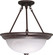 Three Light Semi Flush Mount in Old Bronze (72|60-210)