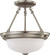 Ballerina Brushed Nickel Two Light Semi Flush Mount in Brushed Nickel (72|60-3244)