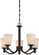 Laguna Five Light Chandelier in Forest Bronze (72|60-5925)