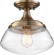 Kew One Light Semi Flush Mount in Burnished Brass / Clear (72|60-6797)