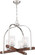 Arabel Four Light Chandelier in Brushed Nickel / Nutmeg Wood (72|60-6966)