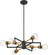 Intention Six Light Chandelier in Warm Brass / Black (72|60-6976)