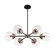 Axis Six Light Chandelier in Matte Black / Brass (72|60-7126)