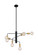 Ryder Six Light Chandelier in Black / Brushed Brass (72|60-7344)