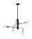 Ryder Six Light Chandelier in Black / Polished Nickel (72|60-7354)