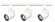Track Lighting Kits White Three Light Track Kit in White (72|TK348)