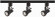Track Lighting Kits Black Three Light Track Kit in Black (72|TK352)