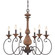 Auburn Six Light Chandelier in Rustic Black (10|ABN5006RK)