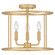 Abner Three Light Semi Flush Mount in Aged Brass (10|ABR1714AB)