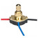 3-Way Metal Rotary Switch in Brass Plated (230|80-1136)