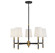 Brody Five Light Chandelier in Matte Black with Warm Brass Accents (51|1-1630-5-143)