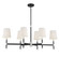 Brody Six Light Linear Chandelier in Matte Black with Polished Nickel Accents (51|1-1631-6-173)