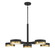 Ashor LED Chandelier in Matte Black w/Warm Brass Accents (51|1-1635-5-143)