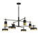 Ashor LED Chandelier in Matte Black with Warm Brass Accents (51|1-1637-8-143)