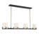 Eaton Four Light Linear Chandelier in Matte Black with Warm Brass Accents (51|1-1982-4-143)