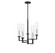 Folsom Five Light Chandelier in Matte Black w/Polished Chrome (51|1-2135-5-67)